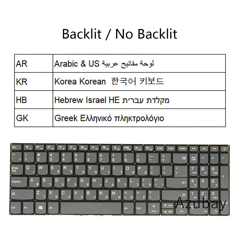 Lenovo IdeaPad 320 Keyboard Replacement – Arabic Korean Greek Hebrew