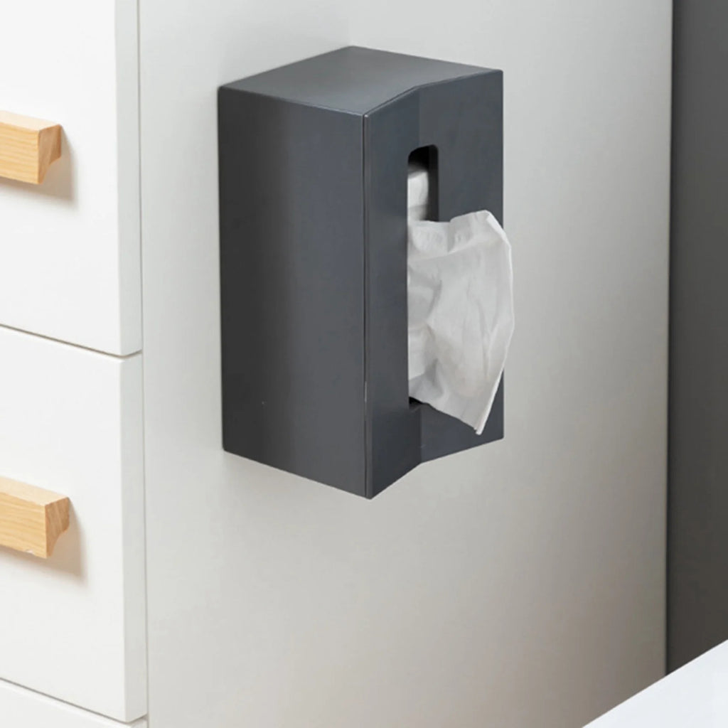 Wall-Mount Tissue Box Cover Napkin Holder White – 4-Pack