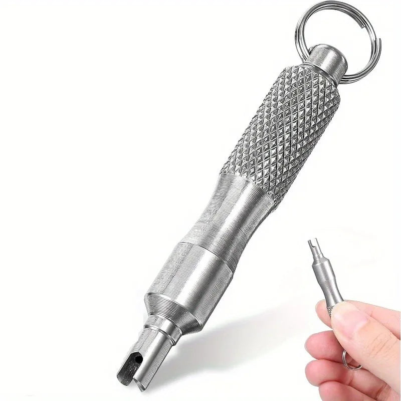 Zinc Alloy Valve Core Tool – Bike & Motorcycle Keychain