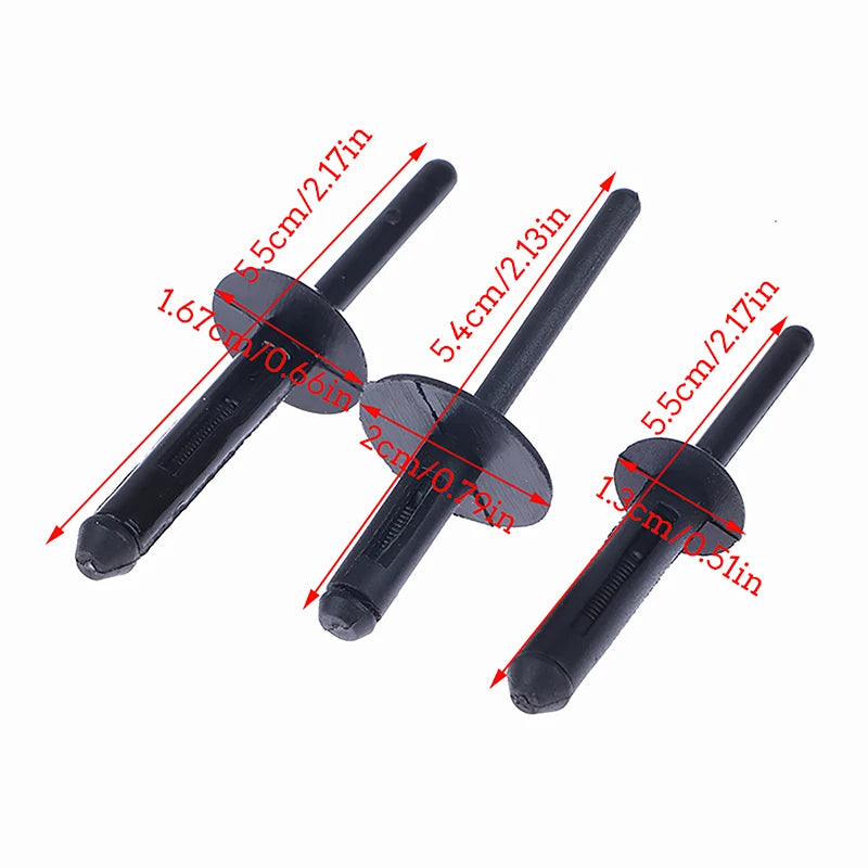 10Pcs Black Plastic Blind Rivet Clip Retainer for BMW VW Ford