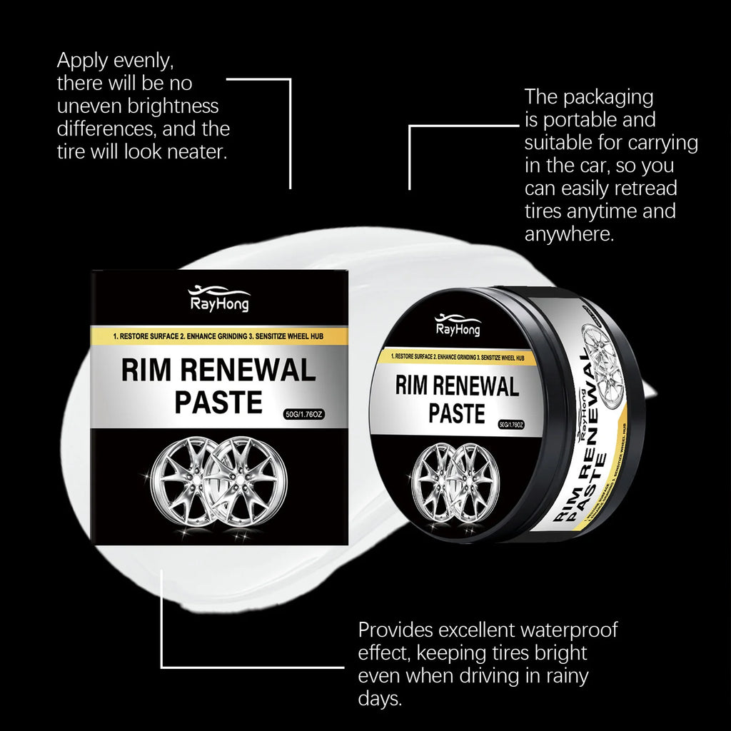 Wheel Scratch Repair Paste – High-Gloss Alloy Rim Polish 50g