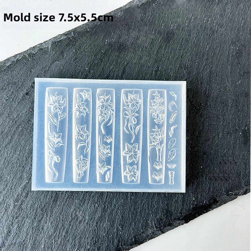 3D Seashell Flower Nail Art Silicone Mold – UV Resin & Gel