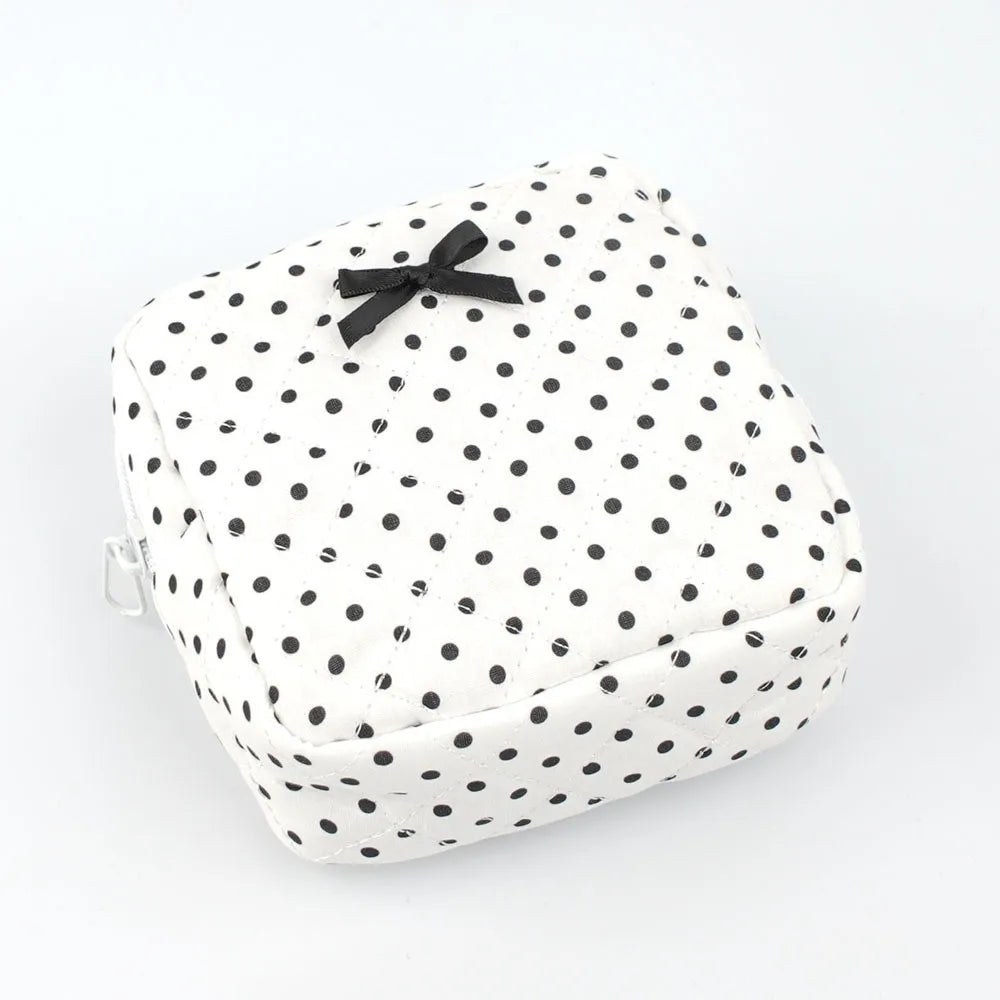 Polka Dot Makeup Bag – Large Travel Toiletry Organizer