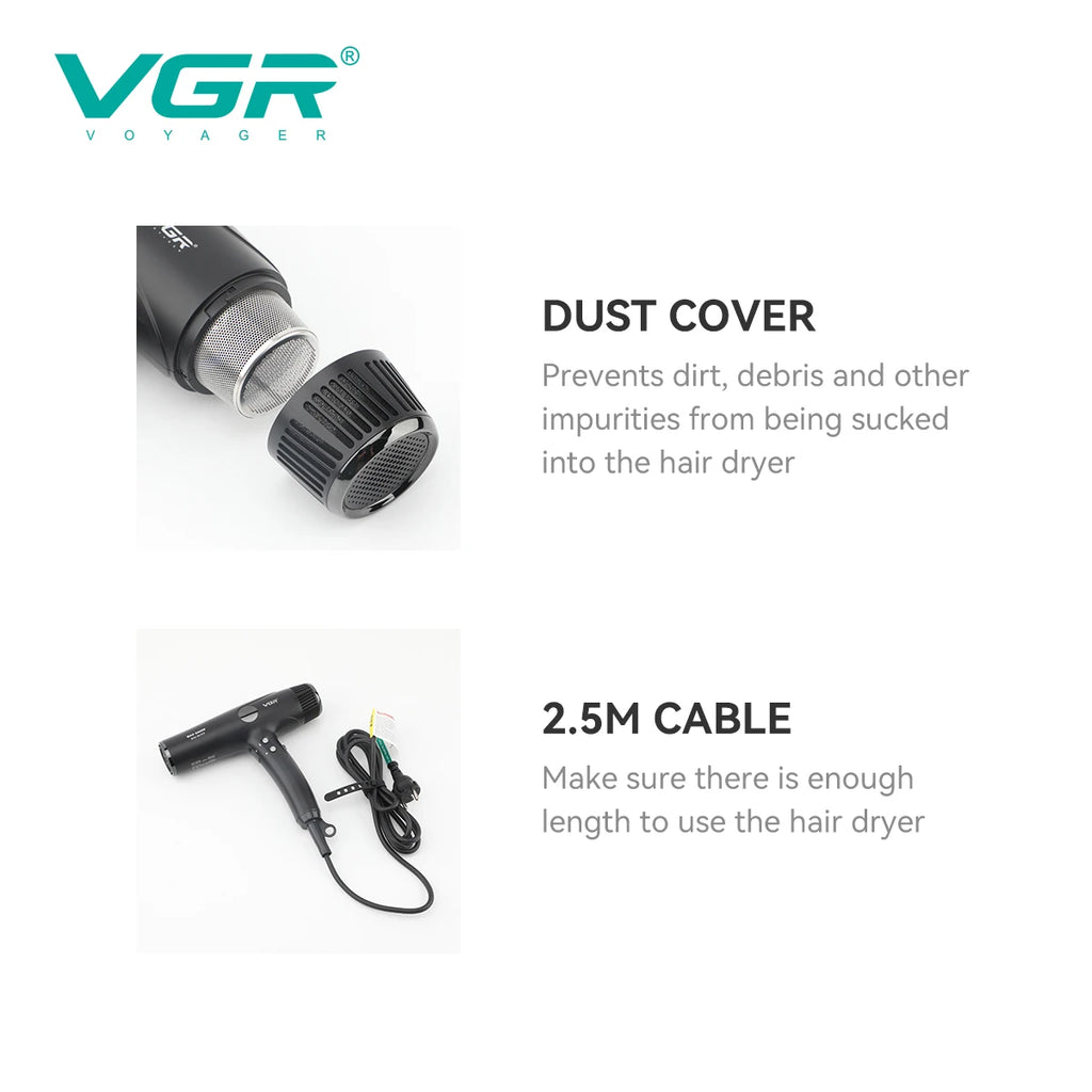 VGR V-469 Professional Negative Ion Hair Dryer 110000 RPM BLDC