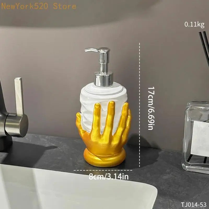 Vintage Refillable Resin Soap Dispenser Pump Bottle | 8×17cm