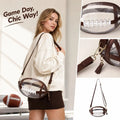 Football Shaped Clear Crossbody Bag | Tassel Purse for Women