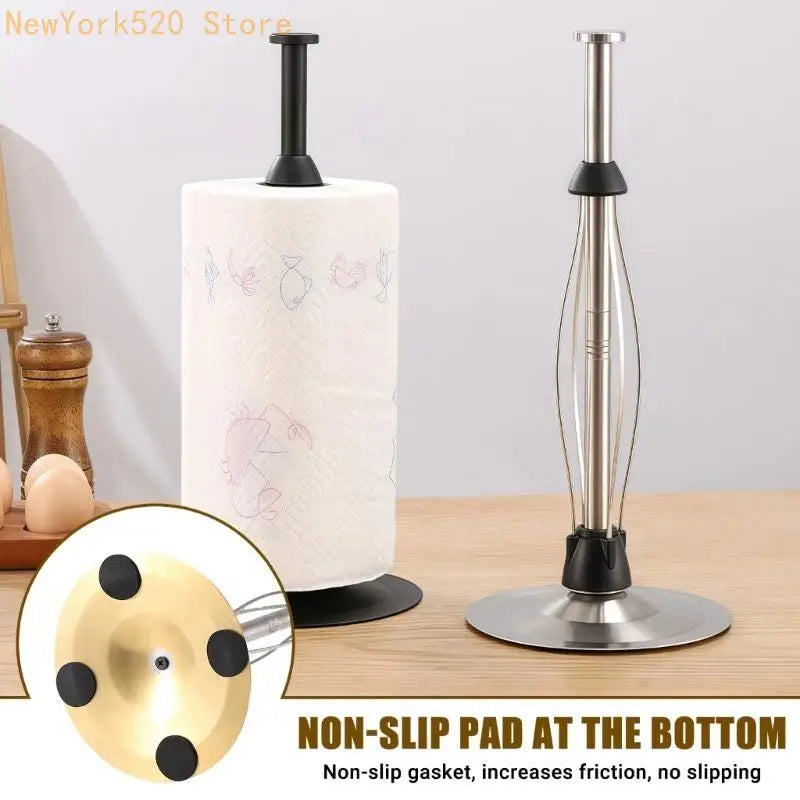 Stainless Steel Vertical Paper Towel Holder with Ratchet System