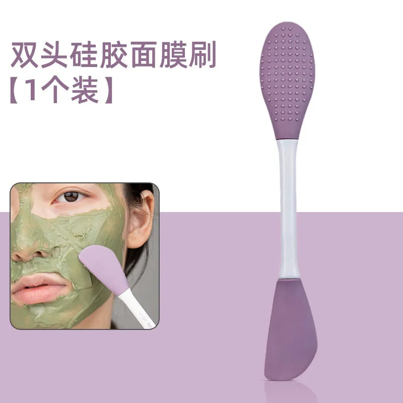 Double-Ended Silicone Face Mask Brush & Cleansing Applicator