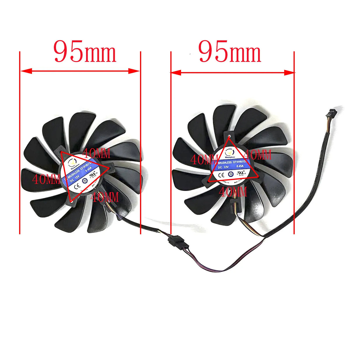 XFX RX 5700 XT 5600 XT GPU Cooling Fan FDC10U12S9-C 95mm 4-Pin