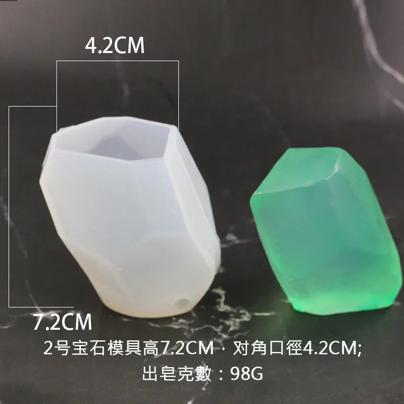 Silicone Gem Soap Mold – DIY Crystal Jewel Handmade Mould