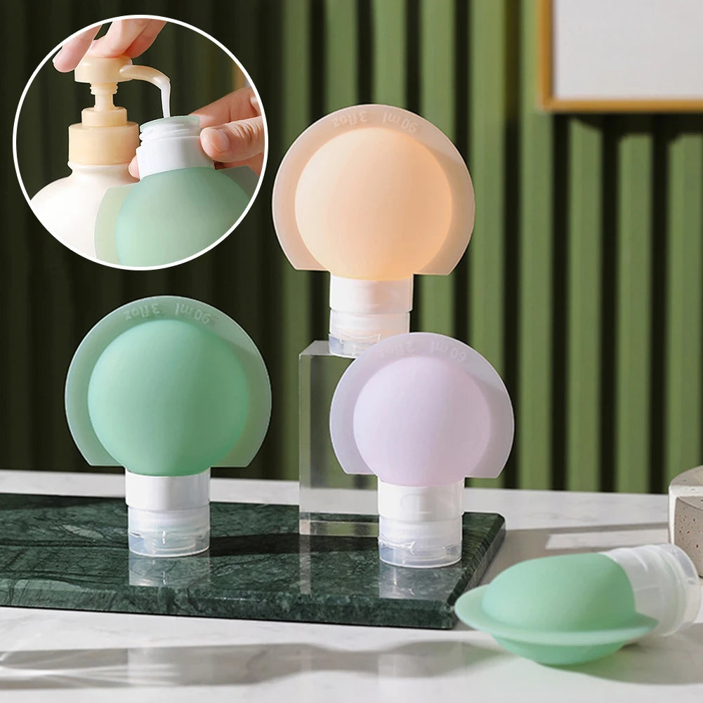 Silicone Travel Bottles 3-Pack – Refillable Leak-Proof Dispensers