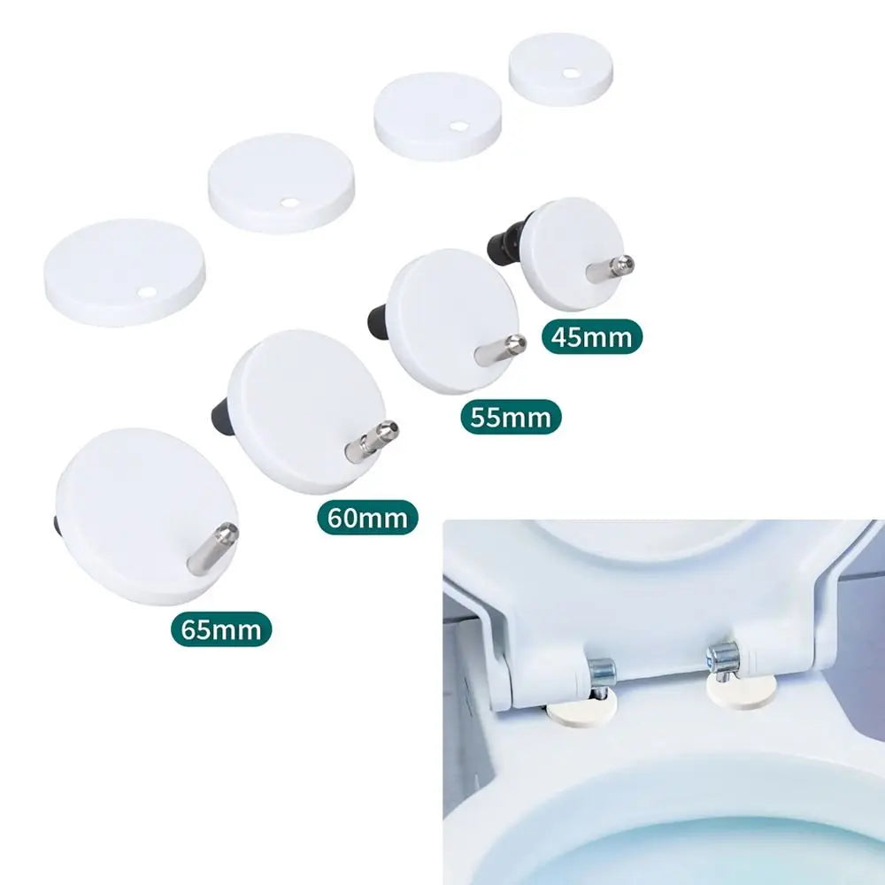 Toilet Bolt Caps PVC & Stainless Steel 55/60/65mm | 1 Pair
