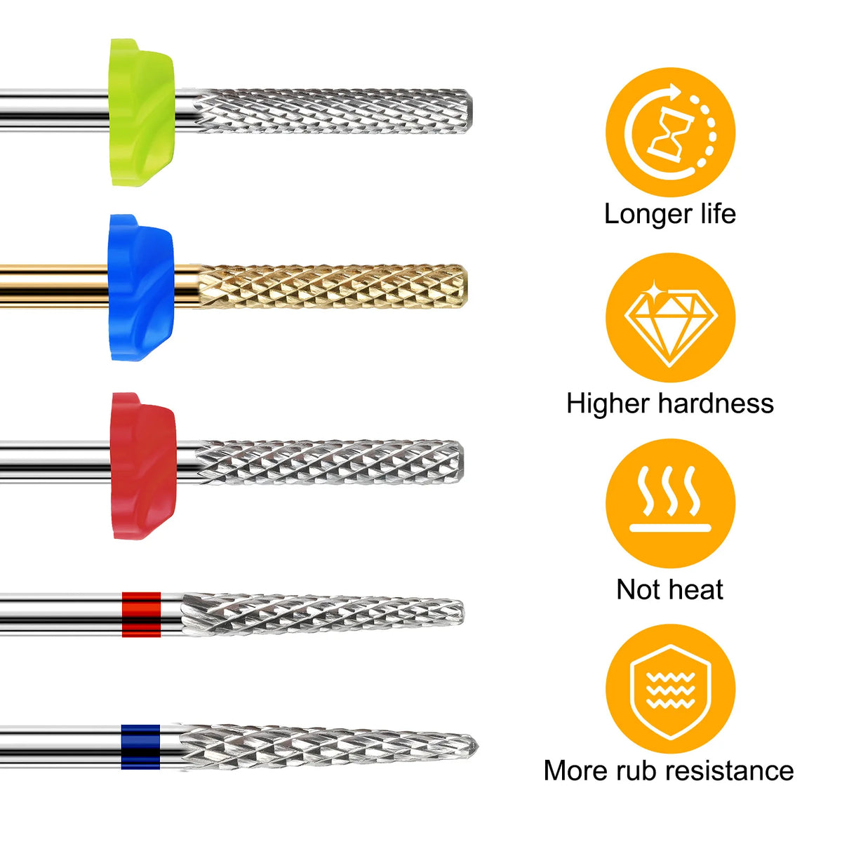 Carbide Nail Drill Bits 3/32" Tungsten Steel – Manicure & Pedicure