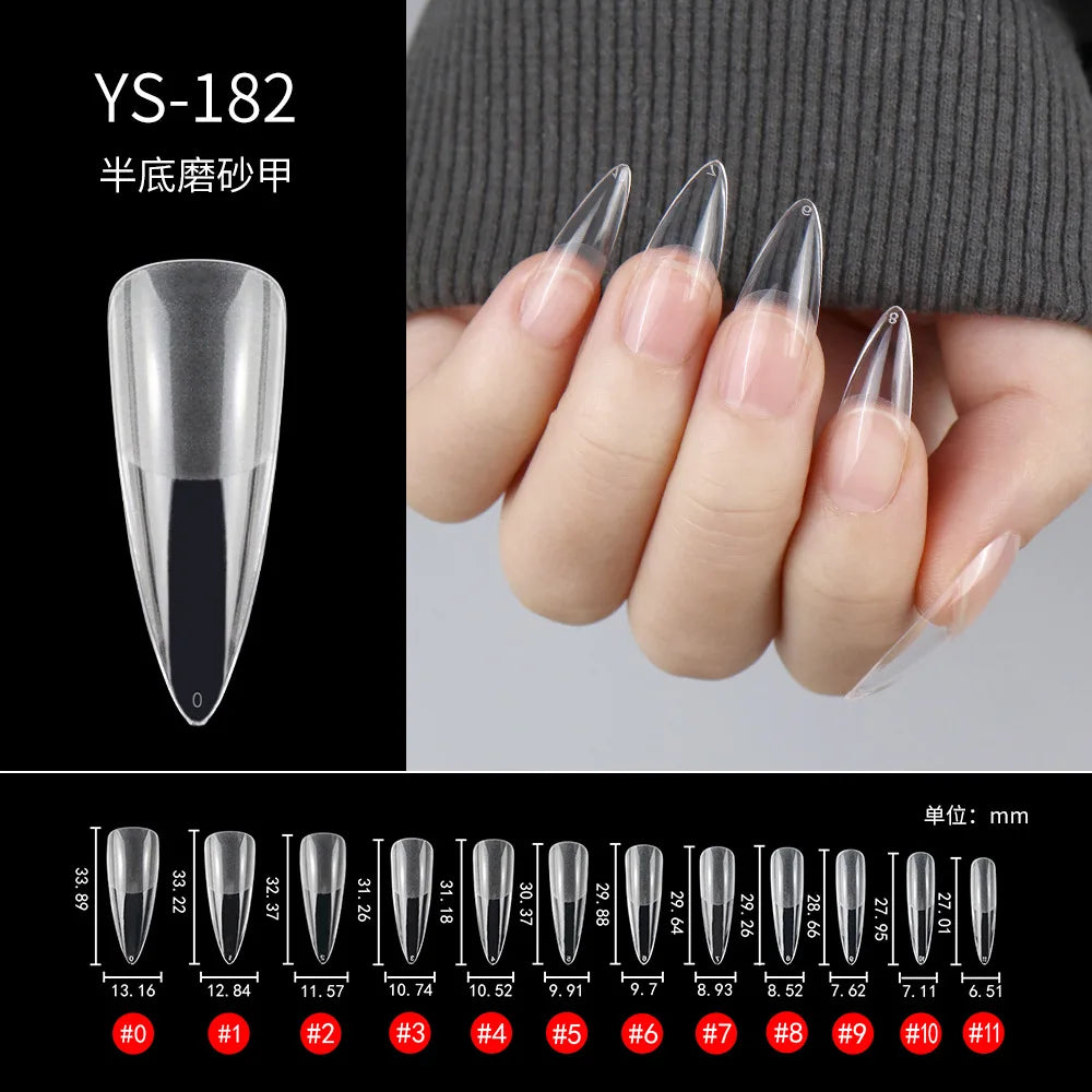 100/500pcs Half French Acrylic Nail Tips UV Gel DIY Manicure