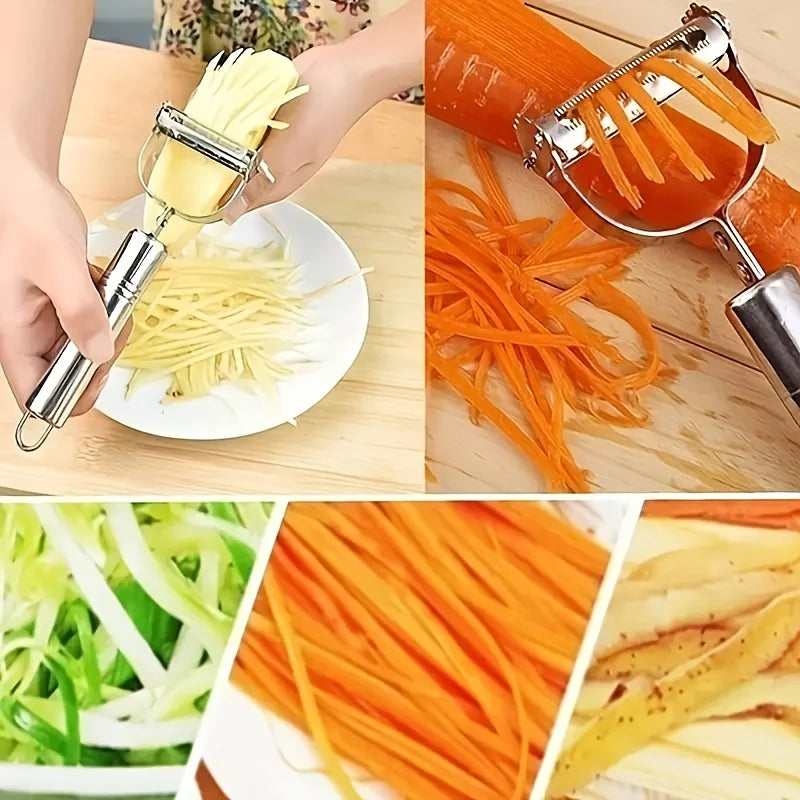 Stainless Steel Vegetable Peeler & Shredder Kitchen Gadget