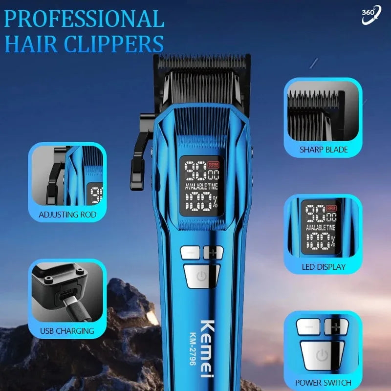 Kemei KM-2796 Pro Brushless Hair Clipper 9000RPM Fade