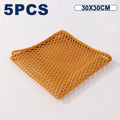 5-Pack Mesh Dish Cloths Non-Stick Scouring Pads Quick Dry