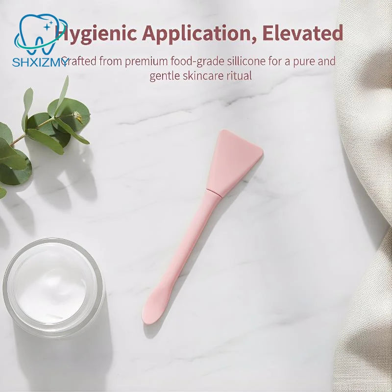 Double Head Silicone Facial Mask Brush with Scoop | Beauty Tool