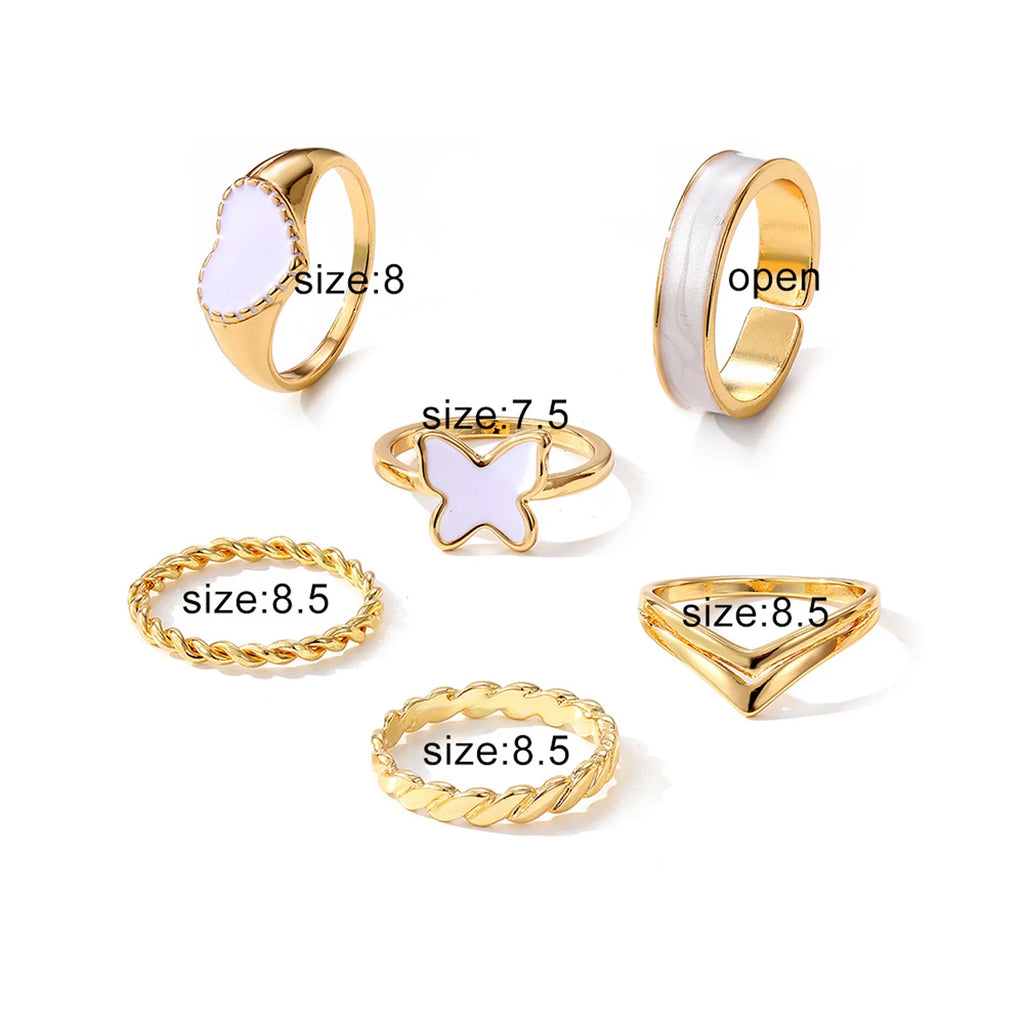 VIBE 7-Piece Gold Jewelry Set – Necklace, Earrings & Ring