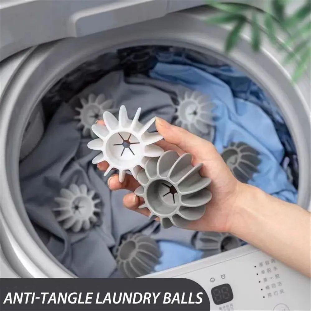 Reusable Silicone Laundry Balls – Anti-Tangle & Pet Hair Catcher