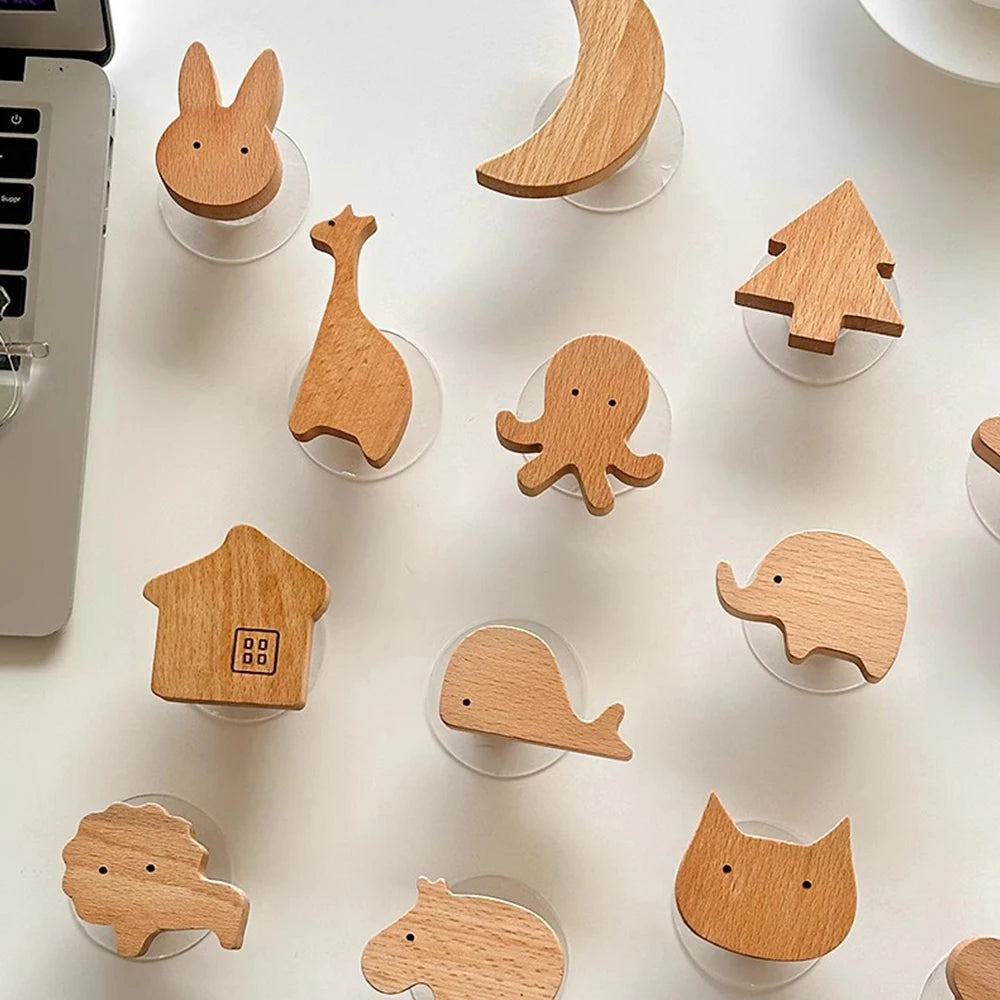 Wooden Animal Wall Hook – Coat Rack, Hat & Key Hanger
