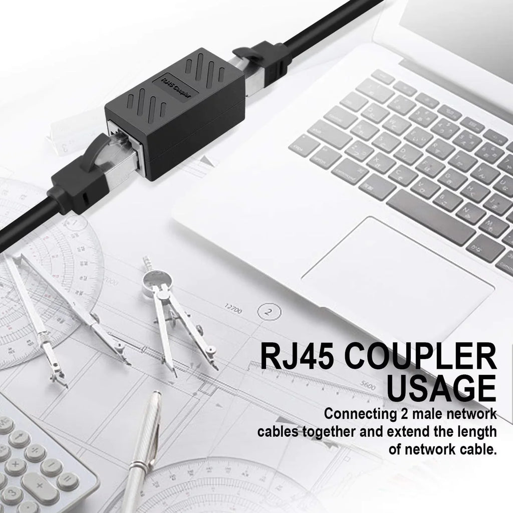 RJ45 Ethernet Coupler Cat5 Cat6 Cat6a Female to Female Extender