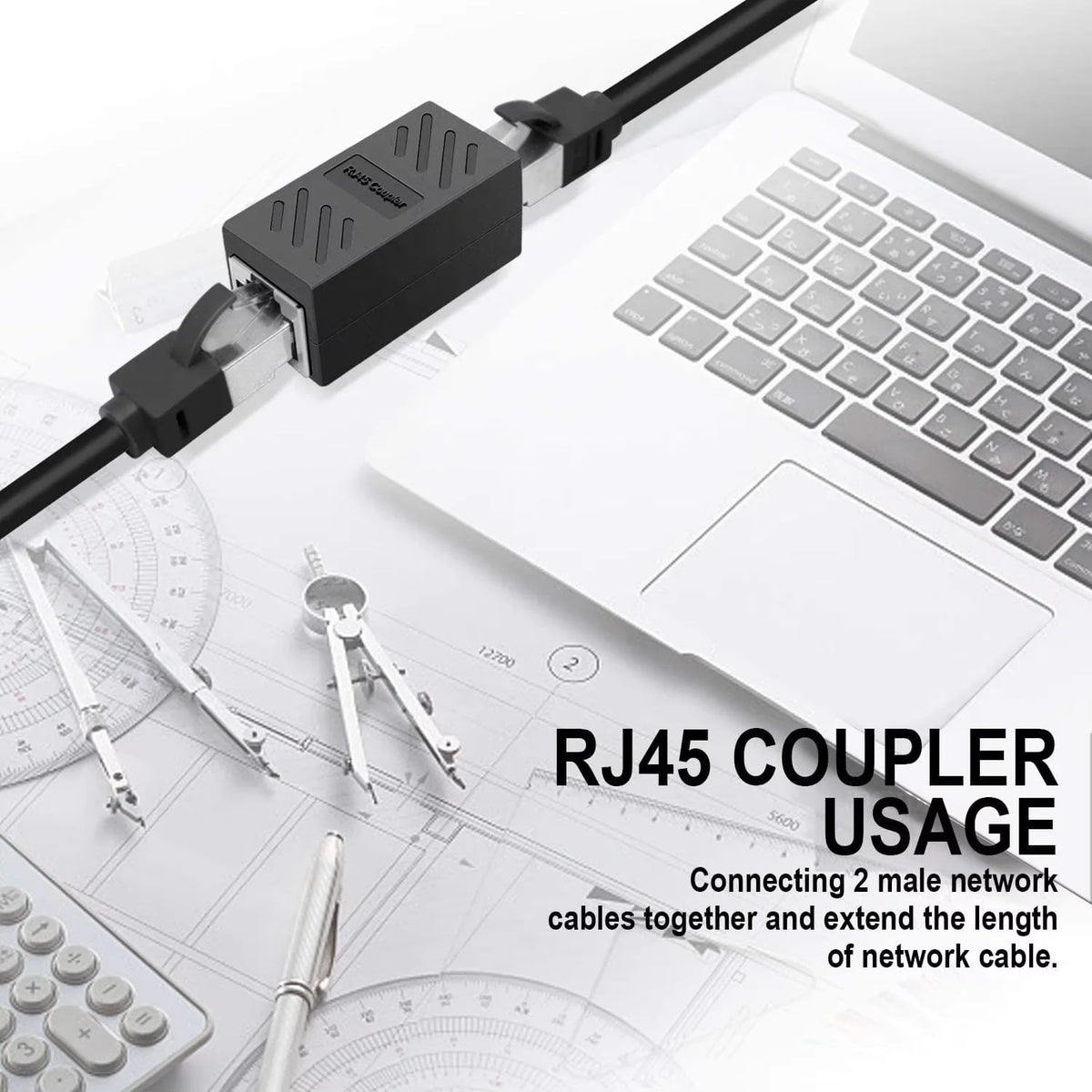 RJ45 Ethernet Coupler Cat5 Cat6 Cat6a Female to Female Extender