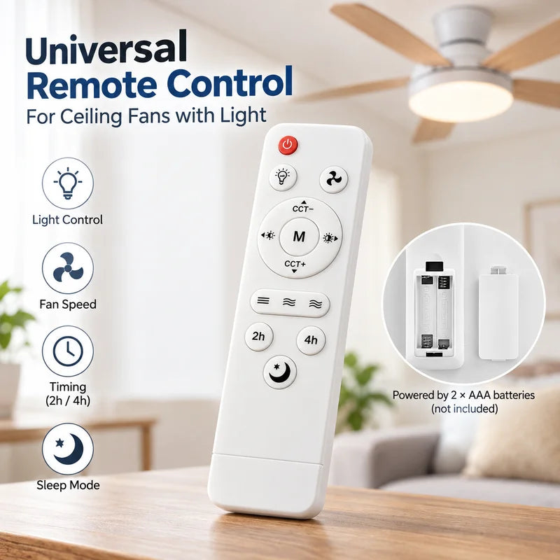 Gmarty E27 2-in-1 LED Ceiling Fan Light – Quiet & Dimmable