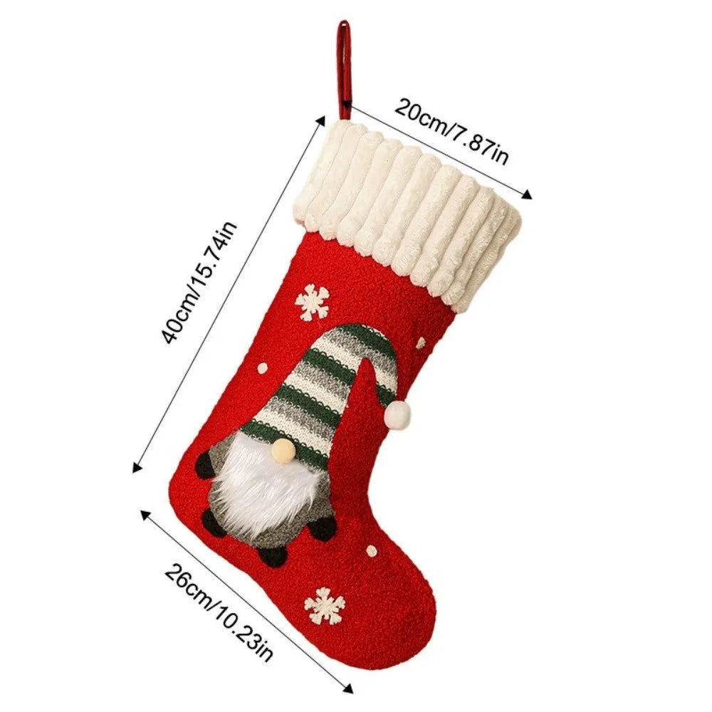 Faceless Rudolph Plush Christmas Stocking 40x26cm Gift Bag