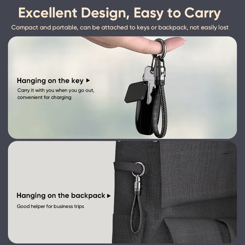 240W USB-C Fast Charging Keychain Cable 48V 5A – VIBE