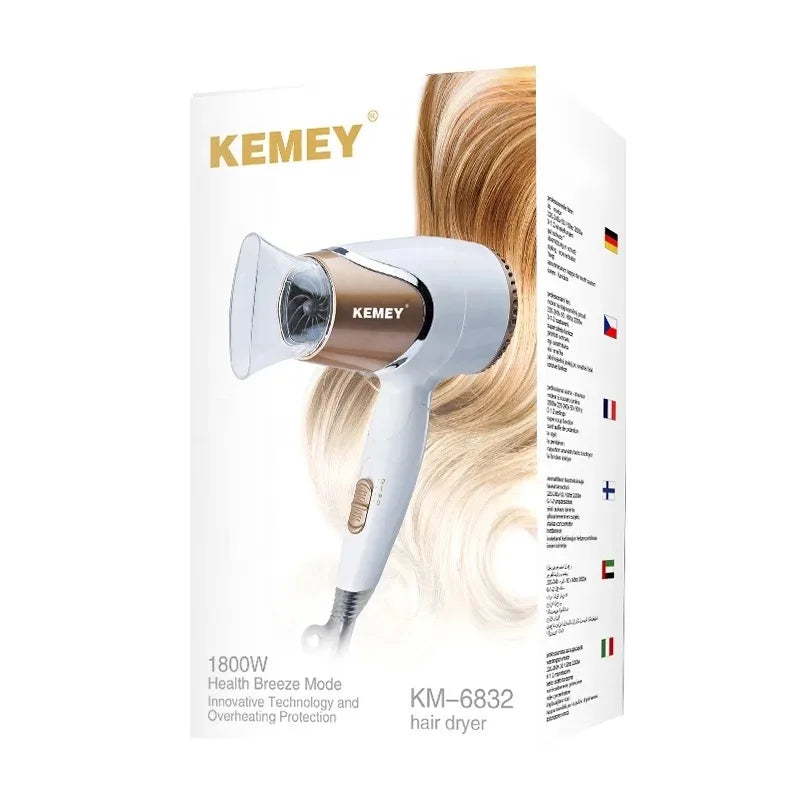 Kemei Mini Travel Hair Dryer Foldable Ionic Blow Dryer
