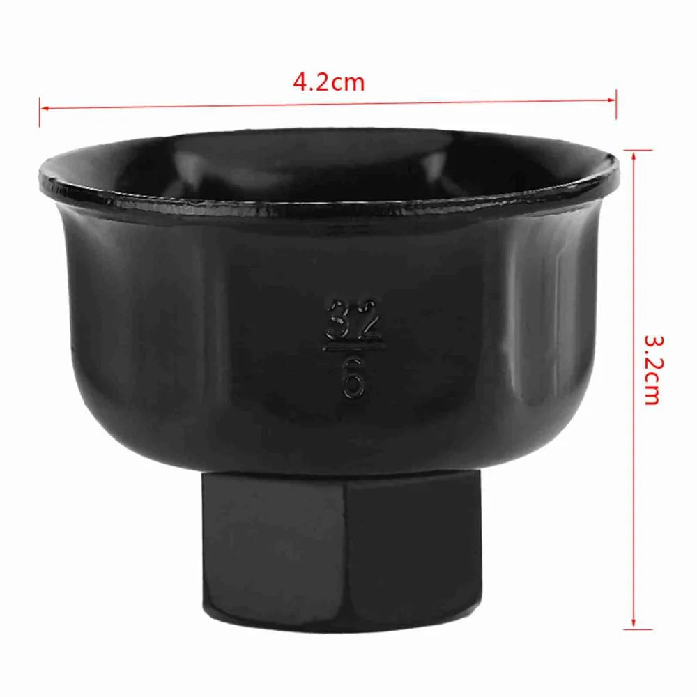 32mm Aluminum Oil Filter Wrench Socket – 3/8" Drive, 6-Point