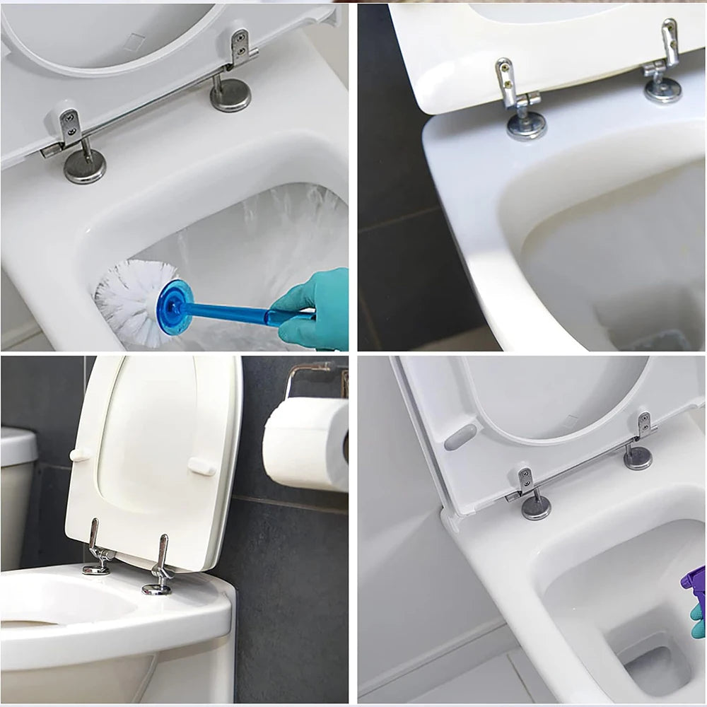 Universal Toilet Seat Bolts & Quick-Release Hinge Fixing Kit