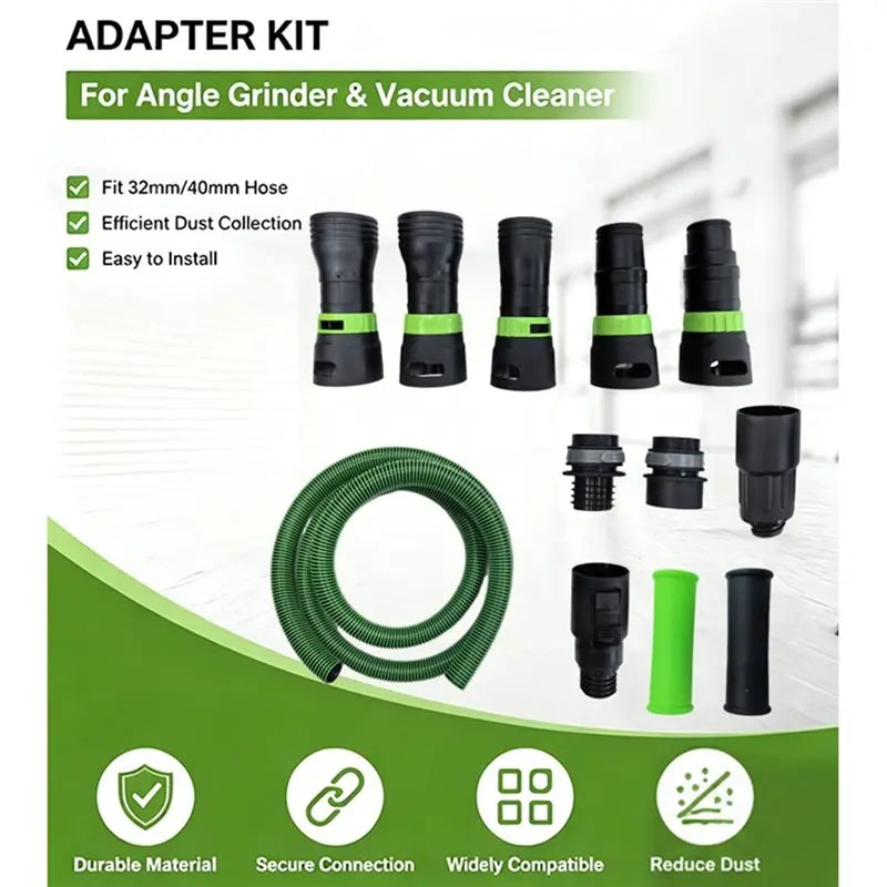 12pc Angle Grinder Vacuum Adapter Kit – Festool Dewalt Karcher
