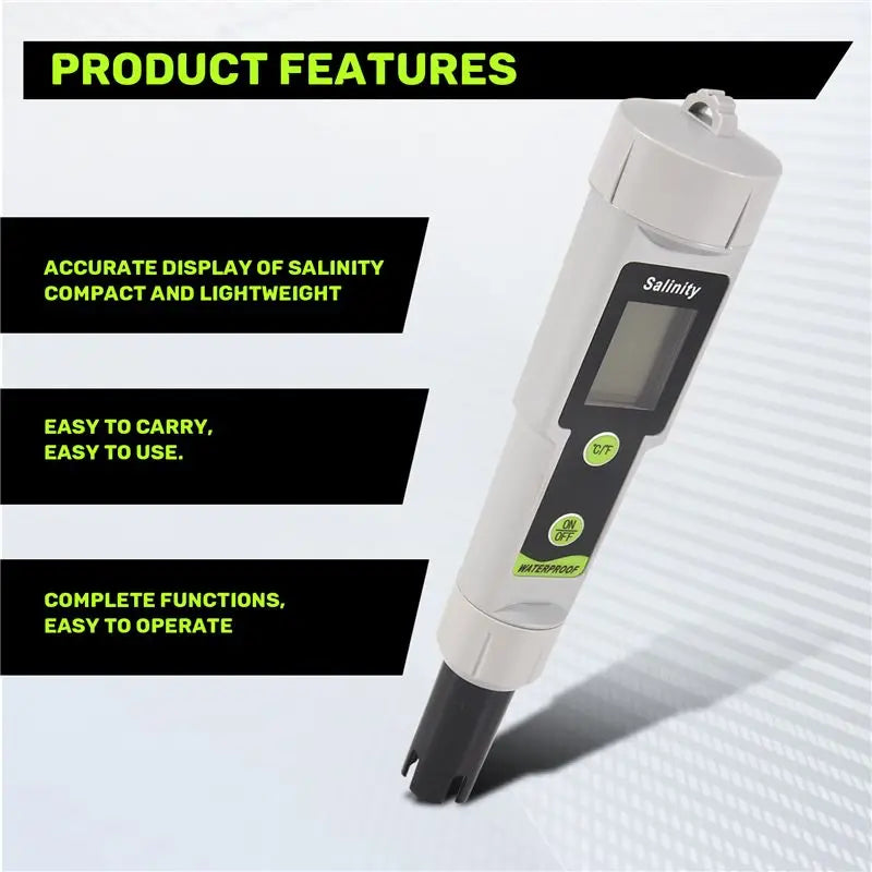 Digital Salinity Meter – Seawater Hydrometer for Aquarium & Pool