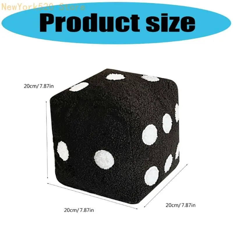 Plush Dice Cube Cushion – Soft Decorative Throw Pillow