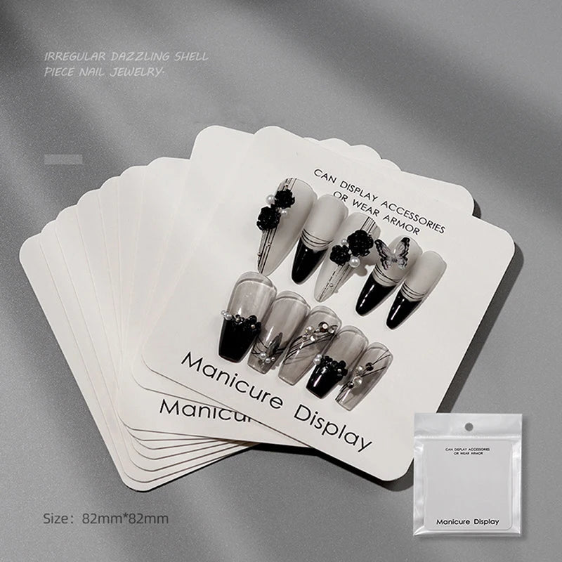 10Pcs Press On Nail Display Cards – Packaging for Small Business