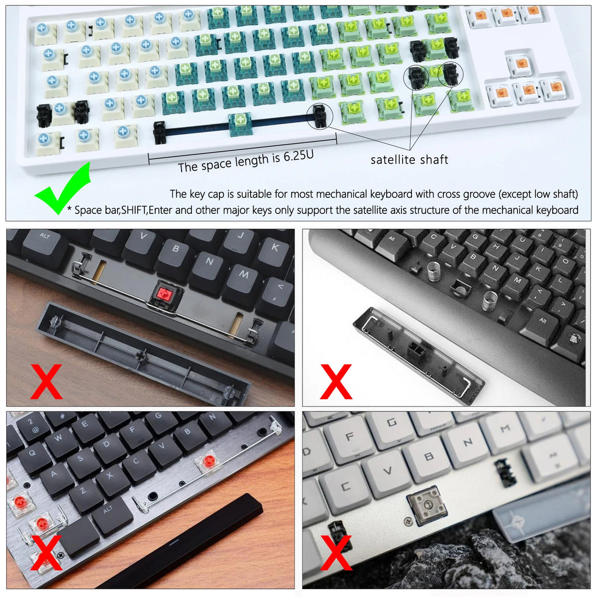 137-Key Rainbow MOA PBT Keycaps for MX Mechanical Keyboards