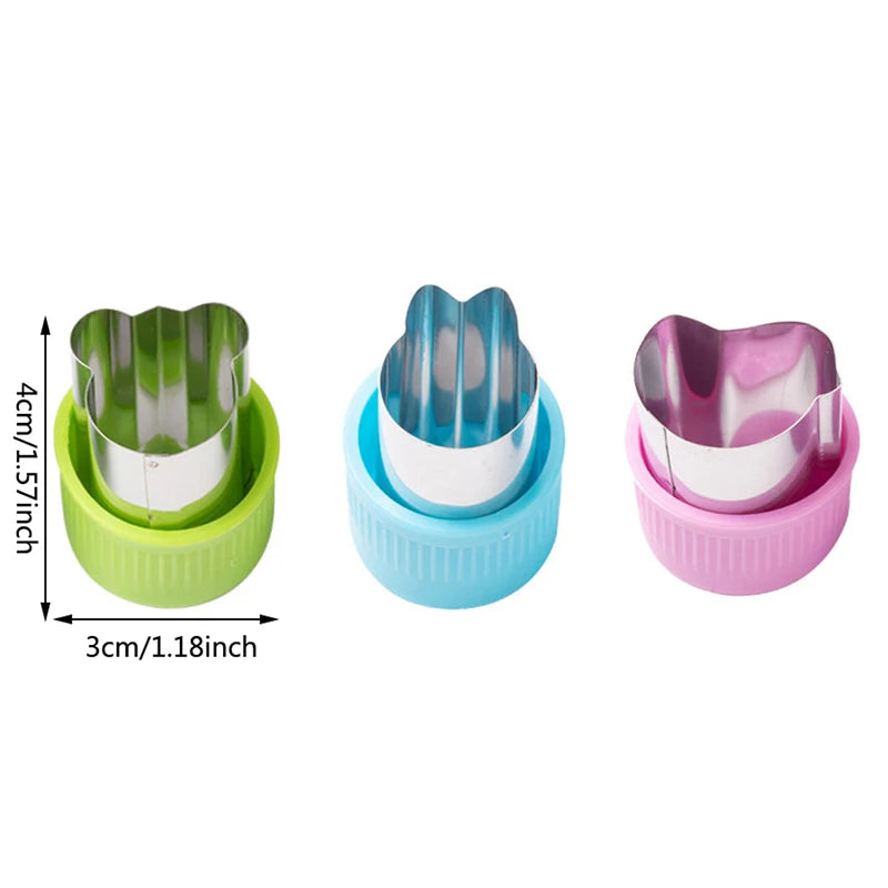 Star & Heart Stainless Steel Vegetable Cookie Cutter Set