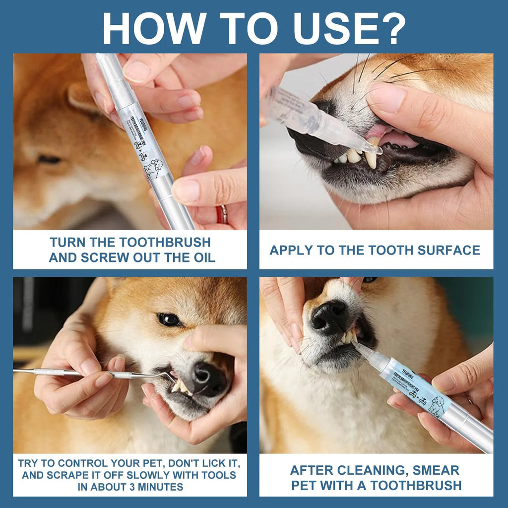 Pet Teeth Cleaning Kit – Tartar Scraper & Whitening Pen