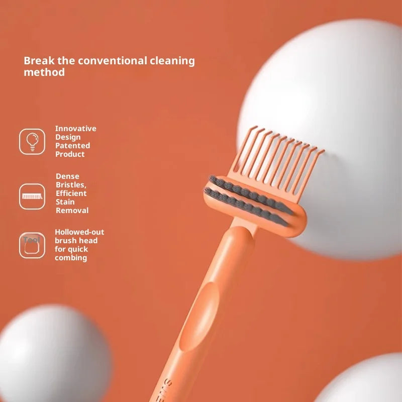 2-in-1 Hair Brush & Comb Cleaner Rake – Portable Daily Tool