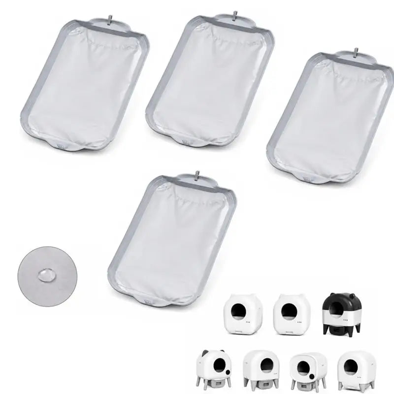95L Self-Cleaning Cat Litter Box + 4 Waterproof Liner Pads