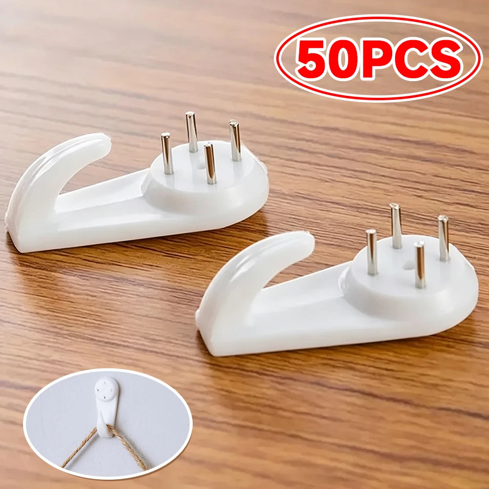Invisible Wall Hooks & Picture Hangers – No-Drill Nail Kit