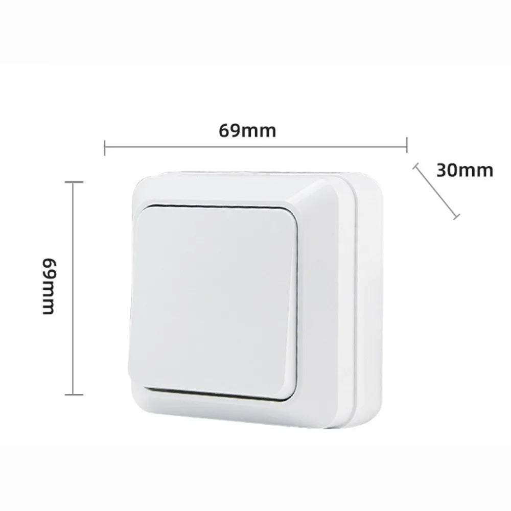 EU Standard White Rocker Wall Switch – Flame Retardant Surface Mount