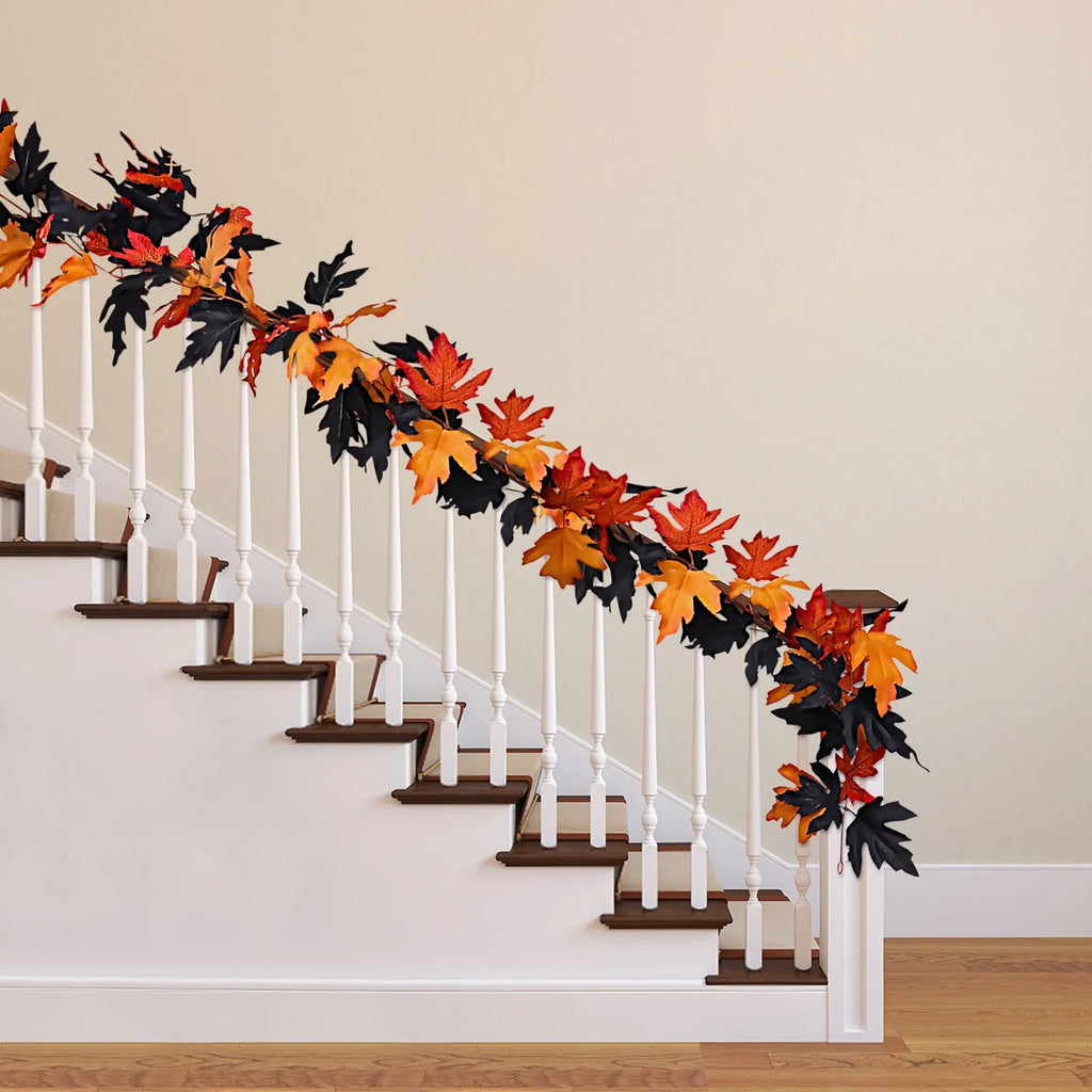 175cm Artificial Maple Leaf Garland – Fall & Thanksgiving Decor