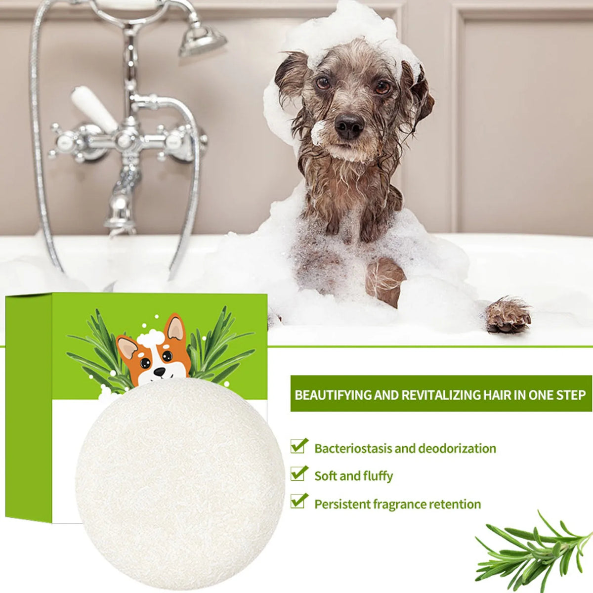 Pet Soap Bar – Dog & Cat Shampoo with Botanical Ingredients