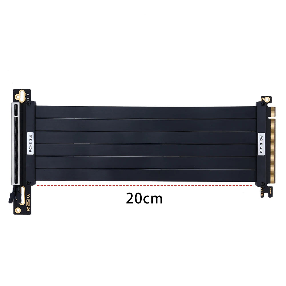PCIe 3.0 EMI Shielded GPU Riser Extension Cable 20–35cm