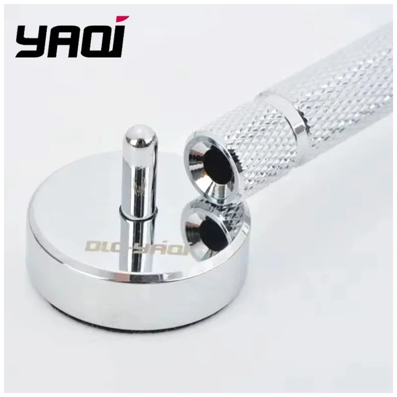 YAQI Matte Chrome Safety Razor Stand – Aluminum Men's Shaving