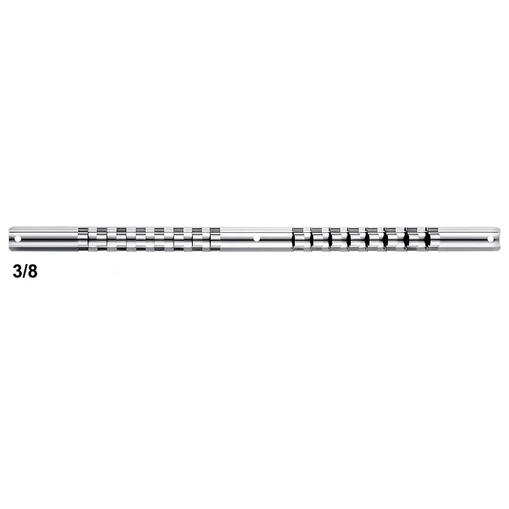 Stainless Steel Socket Storage Rack 16 Clips | 1/4 3/8 1/2"