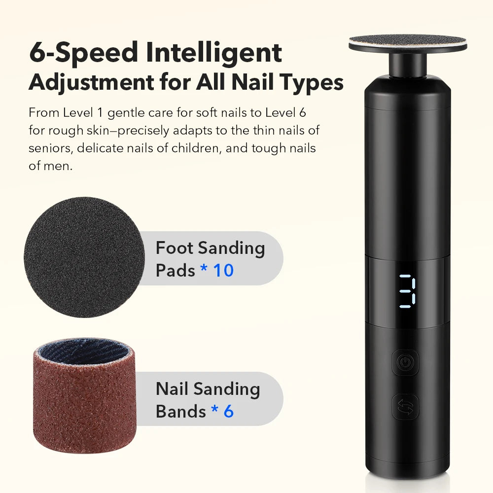 AFDEAL 2-in-1 Electric Callus Remover Pen & Nail File Tool